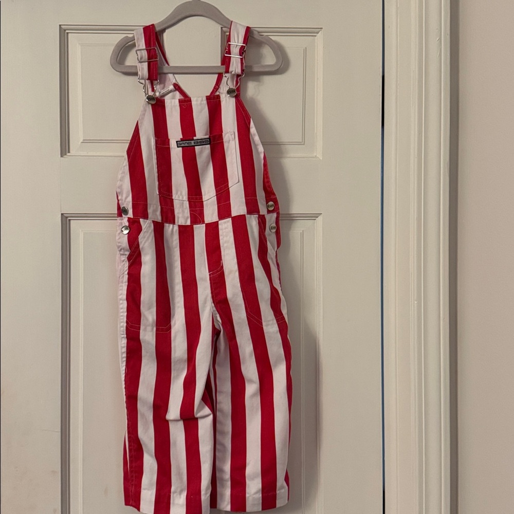Red and White Striped Overalls Indiana Hoosiers